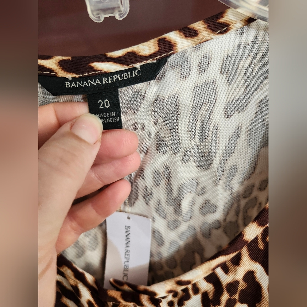 NWT Banana Republic Leopard Print Utility Romper Size 20 - Picture 6 of 13